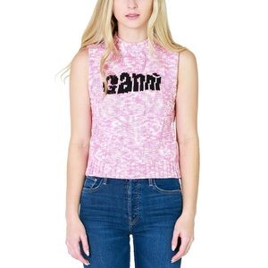 Ganni Cotton Sweater Logo Vest